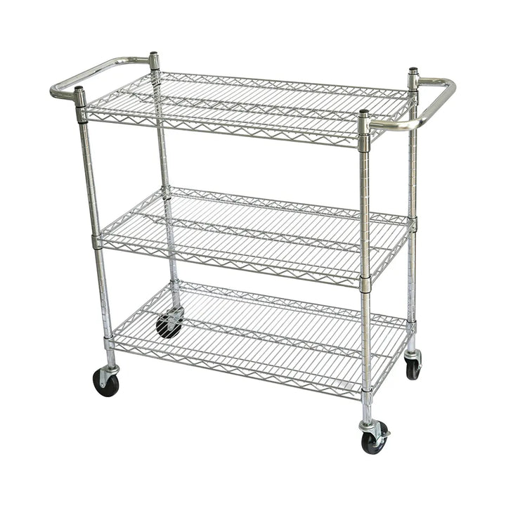 CAC China ACCW-2448S Cart Chrome-Plt. Wire 3-Tier 24x48x42"H Set