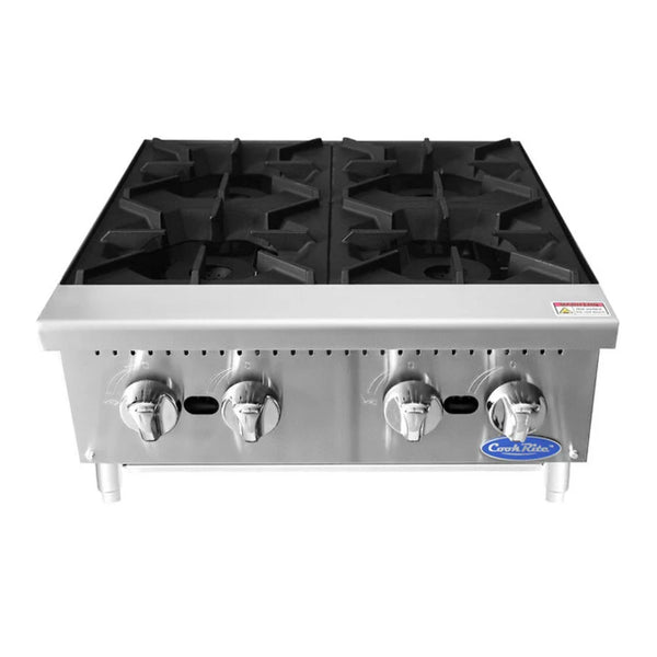 Atosa ACHP-4 24" Heavy Duty Countertop Range, Hot Plate with 4 Burners 100,000 BTU