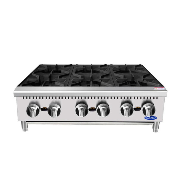 Atosa ACHP-6 36" Heavy Duty Countertop Range ,Hot Plate with 6 Burners 150,000 BTU