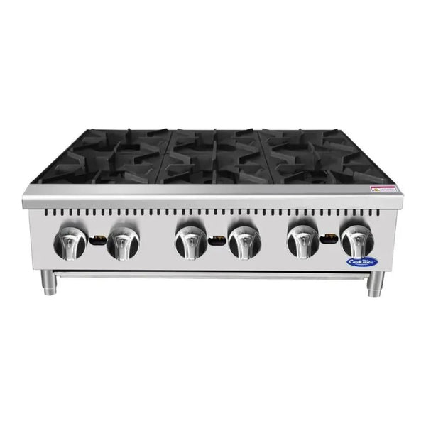 Atosa ACHP-6 36" Heavy Duty Countertop Range ,Hot Plate with 6 Burners 150,000 BTU