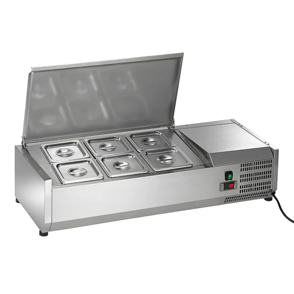 Arctic Air ACP40 40" Six Pan Stainless Steel Counter Top Prep Unit