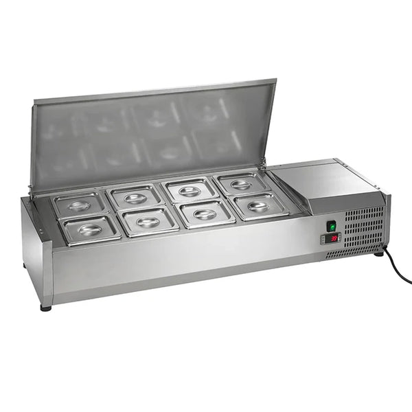 Arctic Air ACP48 48" Eight Pan Stainless Steel Counter Top Prep Unit