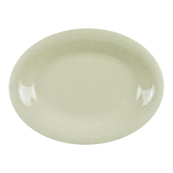 Yanco AD-209 Ardis 7.25" Melamine Oval Dinner Platter, Pack of 24