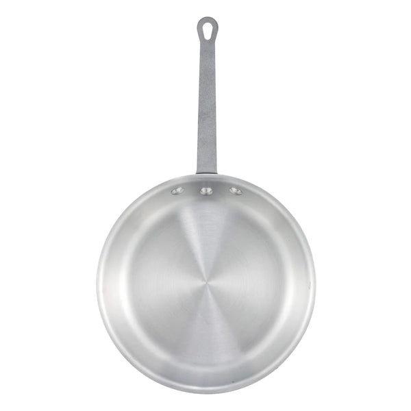 Winco AFP-10A 10" Aluminium Fry Pan, Gladiator, Natural Finish