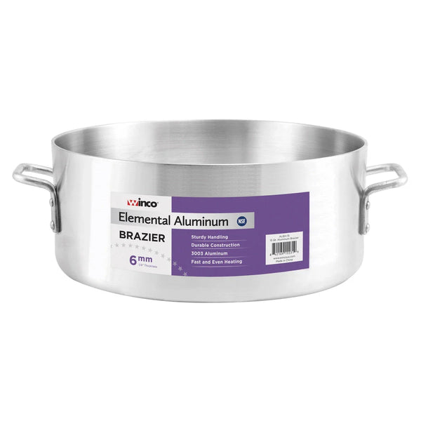 Winco ALBH-15 Elemental Aluminium Brazier, 15 Qt, 6mm