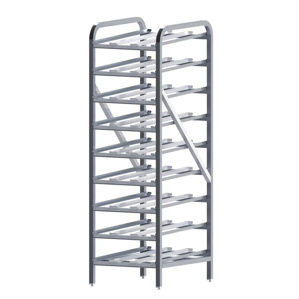 Winco ALCR-9 9-Tier Aluminum Stationary Can Storage Rack