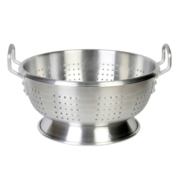 Thunder Group ALHDCO101 Aluminum 15-1/4" x 7-1/4" Colander with handles and base