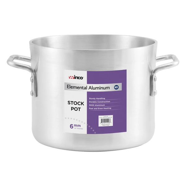 Winco ALHP-100 100 Qt Elemental Aluminium Stock Pot, 6mm