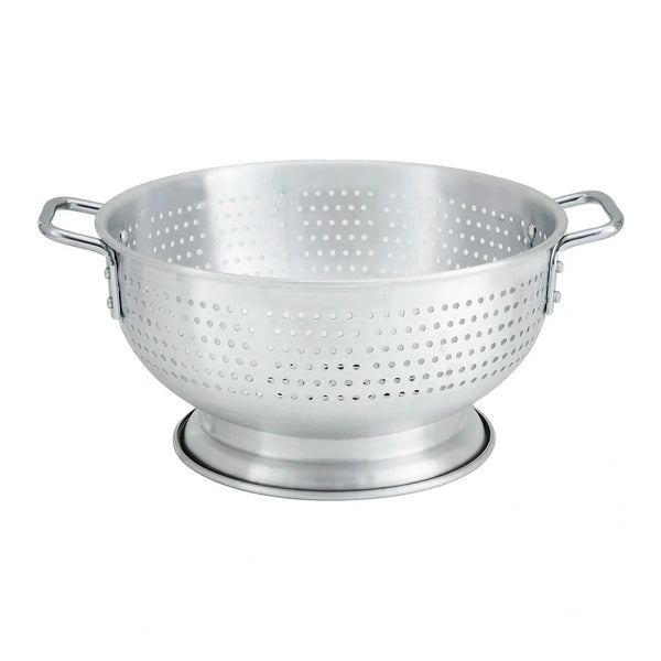 Winco ALO-11BH Aluminium Colander with Base and Handle, 11 Qt