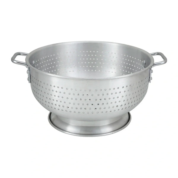 Winco ALO-16BH Aluminium Colander with Base and Handle, 16qt