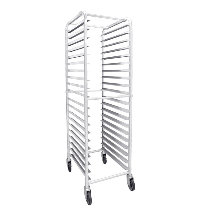 Thunder Group ALSPR020 Aluminum 20-1/4" x 26" 20-Tier Sheet Pan Rack with 4 Casters Set