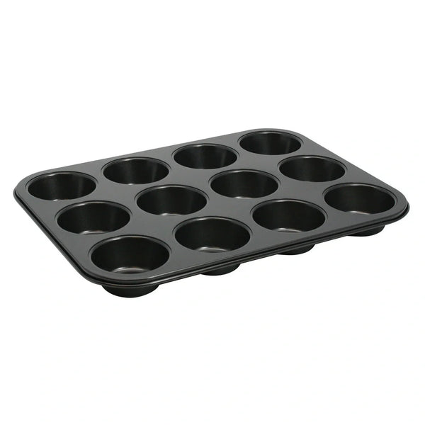 Winco AMF-12NS 12 Cup Muffin Pan, Non-stick, 3oz, Carbon Steel