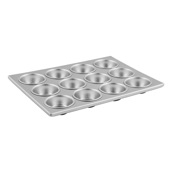 Winco AMF-12 12 Cup Muffin Pan, 3oz, Aluminium