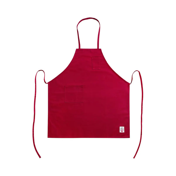 CAC China APBB-2RD Chef's Pride Apron Bib Full Length w/ Pocket Red /Each