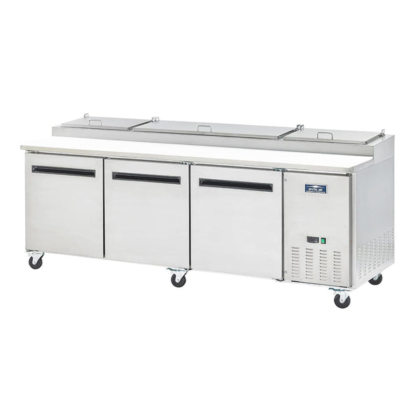 Arctic Air Triple Door Stainless Steel Pizza Prep Table – 94", (APP94R)