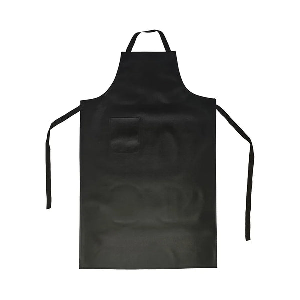 CAC China APVL-1PK Apron Vinyl Black w/ Pocket 41-1/4x21-1/2" /Each