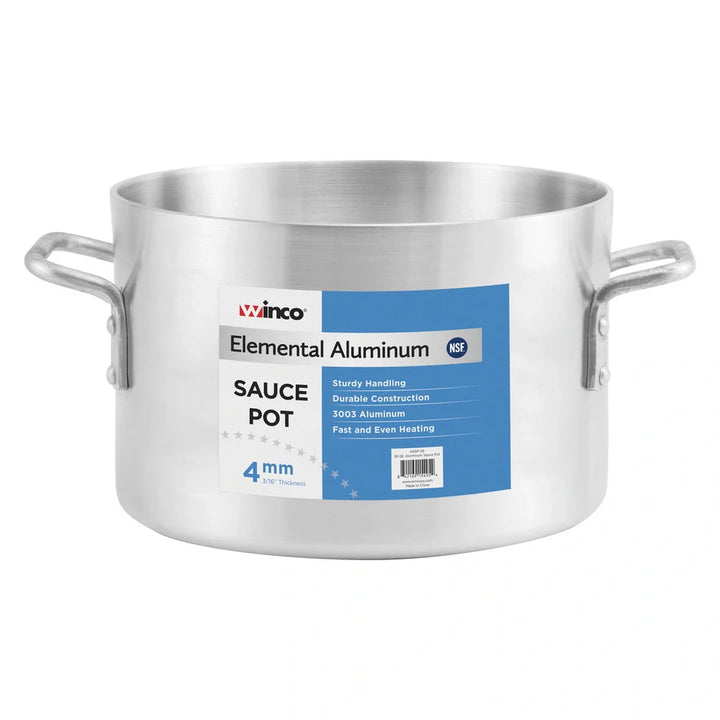 Winco ASSP-08 Elemental Aluminium Sauce Pot, 8 Qt, 4mm