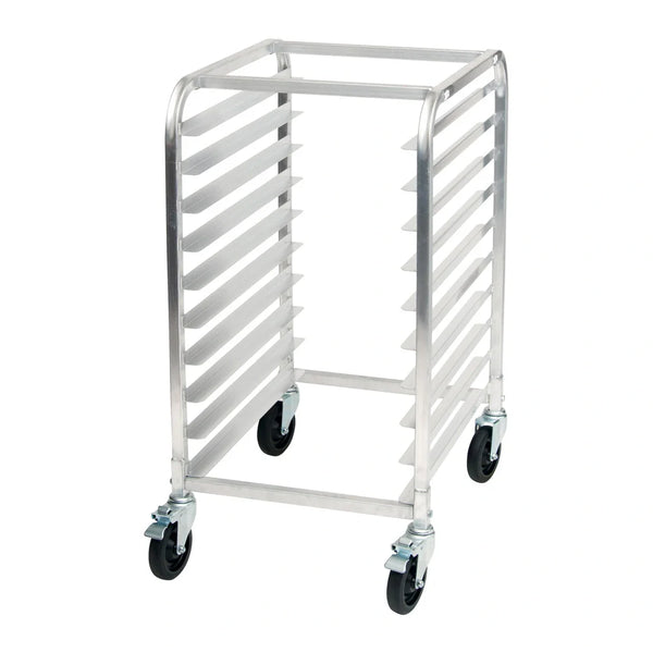 Winco AWRK-10 10-Tier Aluminium Sheet Pan Rack, Half-Height, 3" Spacing