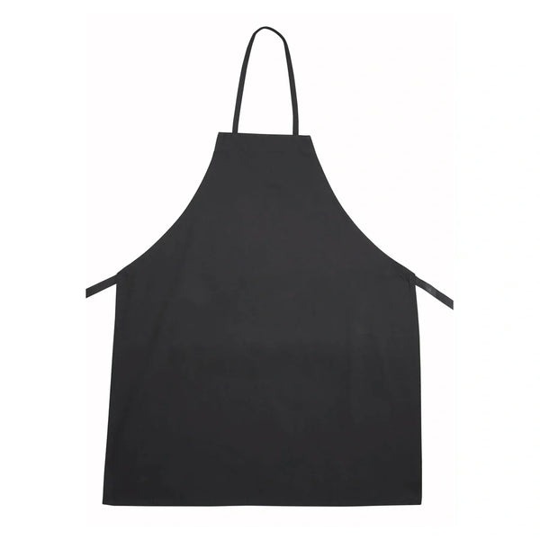 Winco BA-3226BK Black Full Length Bib Apron