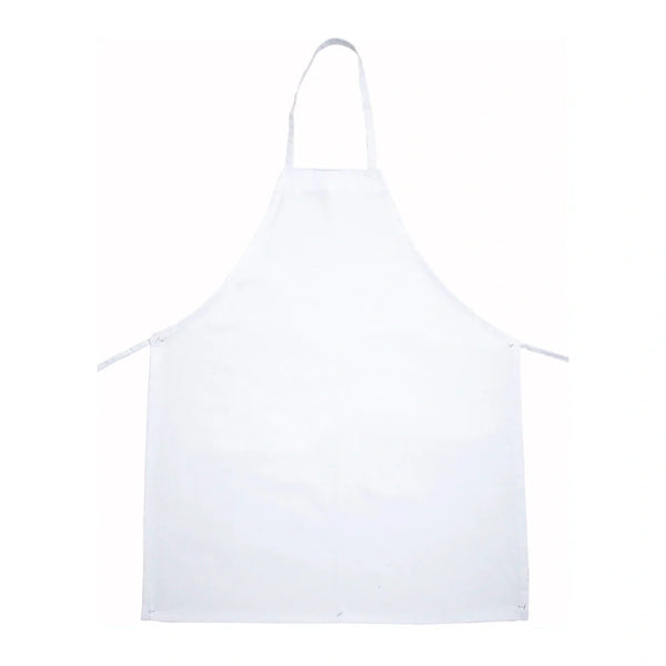 Winco BA-3226WH White Full Length Bib Apron