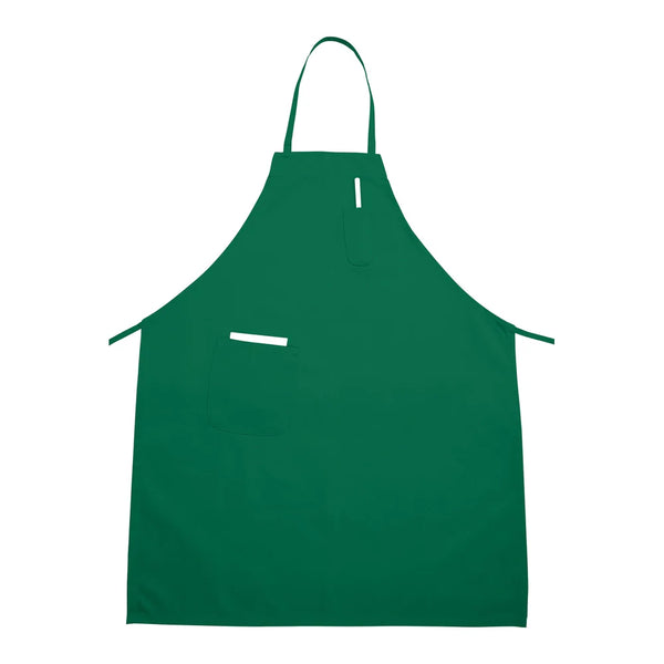 Winco BA-PLG Bright Green Full Length Bib Apron with Pocket