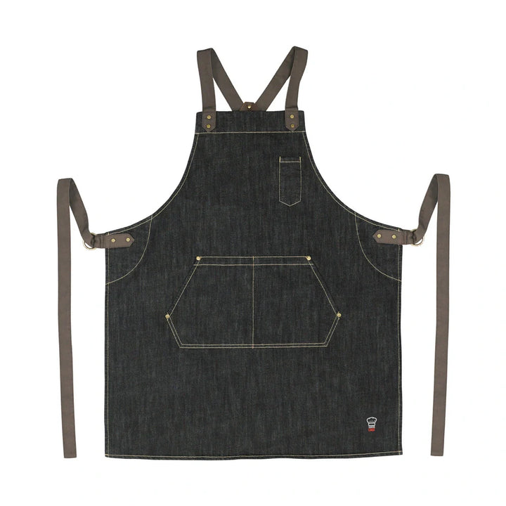 Winco BADN-3126 Heavyweight Denim Bib Apron, 31.75" x 26.75"