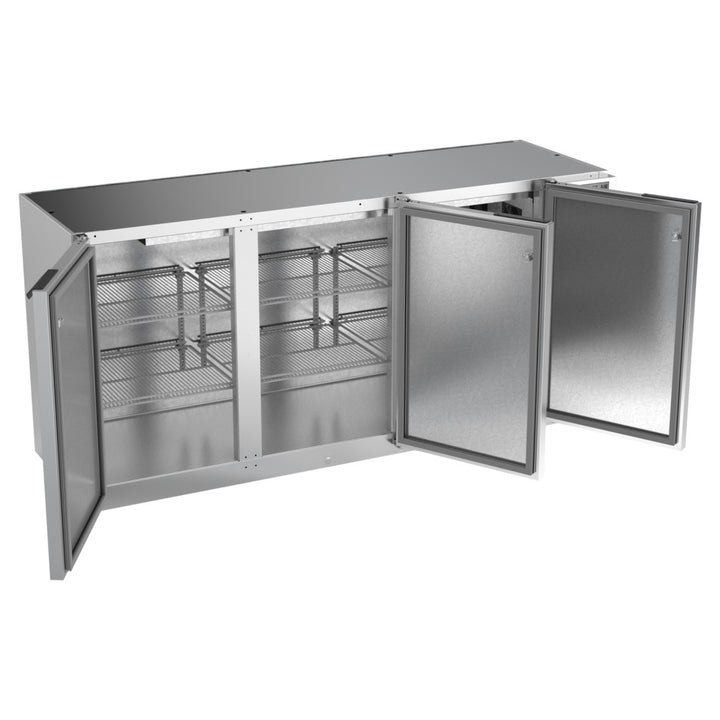 Beverage-Air BB72HC-1-S 72" Stainless Steel Underbar Height Solid Door Back Bar Refrigerator