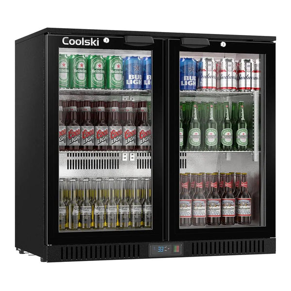 THS BBC-215BH 7.4 Cu.Ft Back Bar Cooler Beverage Refrigerator With 2 Glass Doors