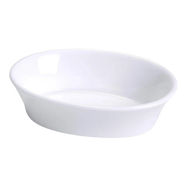 Yanco BK-006 10 Oz White Oval Baking Dish, China, Pack of 36