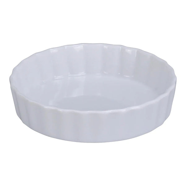 Yanco BK-607 8 Oz White Porcelain Quiche Dish, Pack of 24