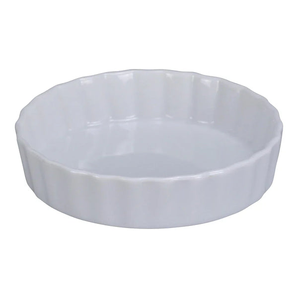 Yanco BK-610 42 Oz White Porcelain Quiche Dish, Pack of 12