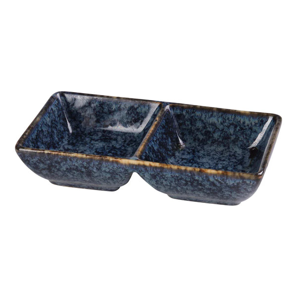 Yanco BL-4032 Blue Star 1.5 Oz Blue Double Sauce Dish, Pack of 36