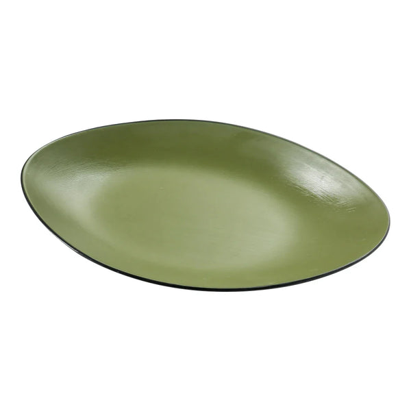 Yanco BM-209GR Birmingham-Green 6" Melamine Oval Dinner Plate, Pack of 24