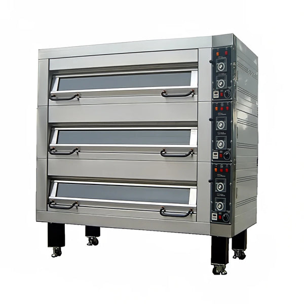 BakeMax BMFD002 92" Double Deck Electric Oven, Accommodates (8) 18" X 26" Pans, 220/60/3