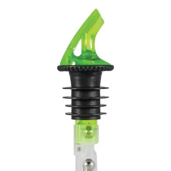 Bar Maid BMP-2125G Green 1 1/4oz Premium No Collar Pourers — Wide Cork