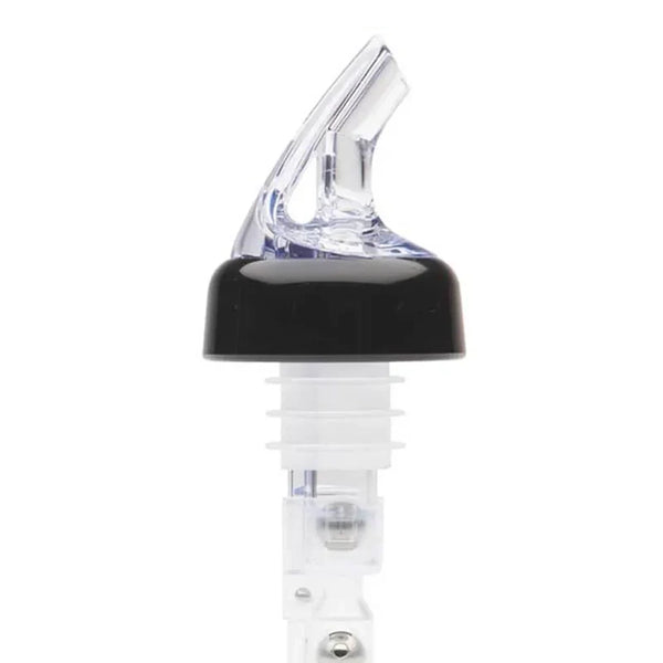 Bar Maid BMP-3100C Clear 1oz Premium Black Collar Pourers