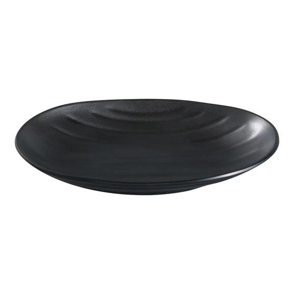 Yanco BP-2109 Black pearl-1 5.5" Black Melamine Oval Deep Plate with Matting Finishing, Pack of 48