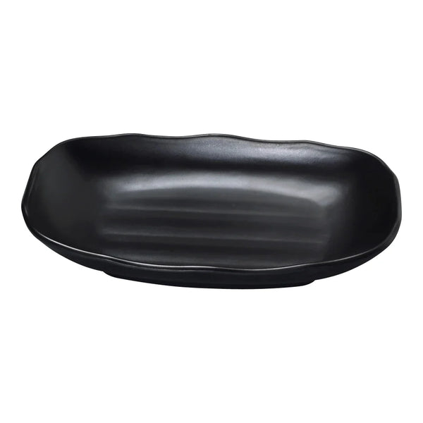 Yanco BP-2207 Black pearl-1 4.5" Black Melamine Rectangular Bowl with Matting Finish, Pack of 48