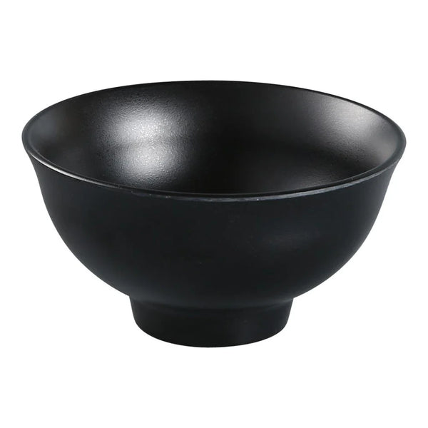 Yanco BP-3004 Black Pearl-2 7 Oz Black Melamine Rice Bowl with Matting Finish, Pack of 48