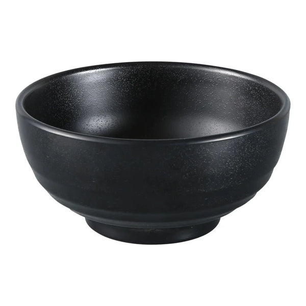 Yanco BP-3006 Black Pearl-2 26 Oz Black Melamine Woodong Noodle Bowl with Matting Finish, Pack of 48