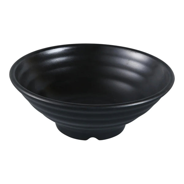 Yanco BP-3018 Black Pearl-2 26 Oz Black Melamine Noodle Bowl with Matting Finish, Pack of 24