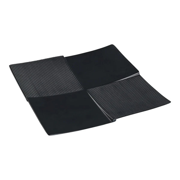 Yanco BP-5109 Black Pearl-2 9" Black Melamine Square Display Plate with Matting Finish, Pack of 24