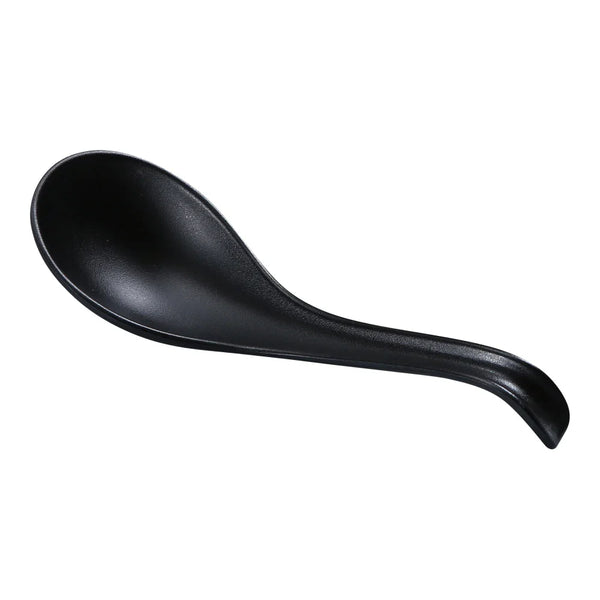 Yanco BP-7002 Black Pearl-2 6.75" Black Melamine Spoon with Matting Finish, Pack of 72