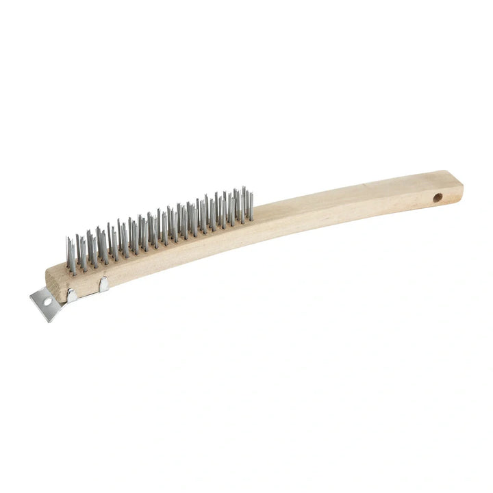 Winco BR-319 14" Wire Brush with Scraper