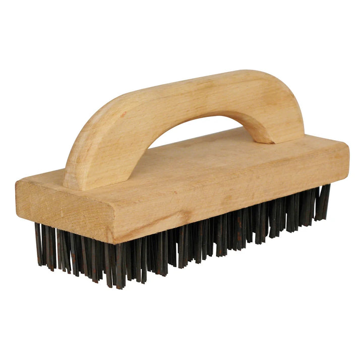 Winco BR-9 Butcher Block Brush with Wood Handle