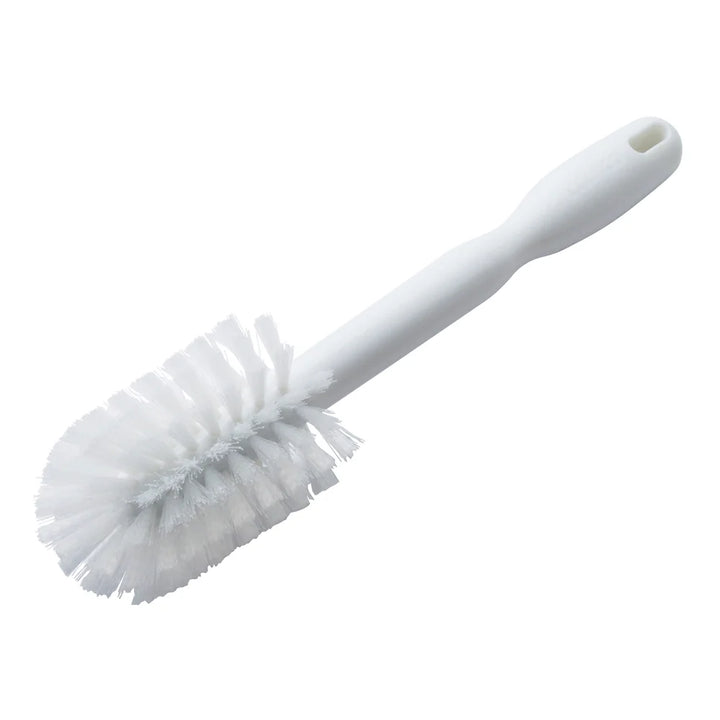 Winco BRB-12 White Bottle Brush with Plastic Handle and Soft Bristles, 12" x 2-3/4"