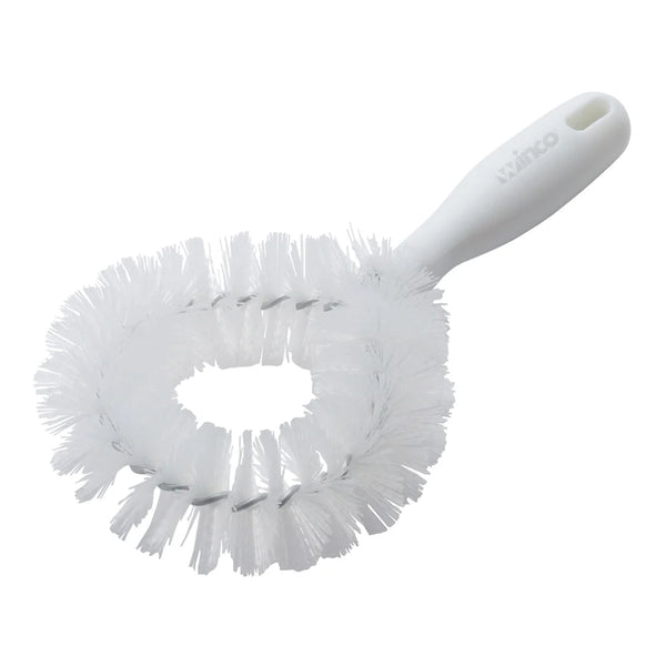 Winco BRV-10  9-1/4" White Vegetable Brush with Polyester Bristles