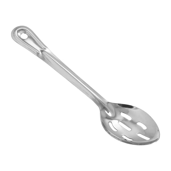 Winco BSST-11H 11" Slotted Basting Spoon, 1.5mm, Stainless Steel