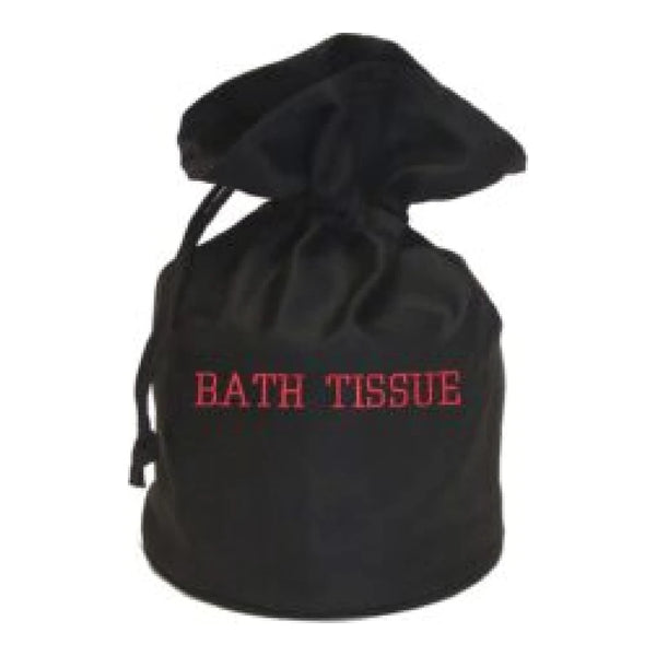 Hospitality 1 Source BTBAG Bath Tissue Bag — Black w/ Red Embroidery Case Pack of 10 Pieces