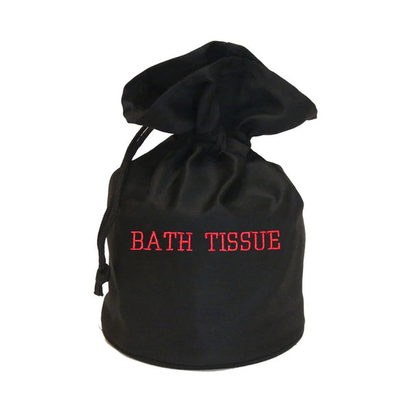 Hospitality 1 Source BTBAG Bath Tissue Bag — Black w/ Red Embroidery Case Pack of 10 Pieces